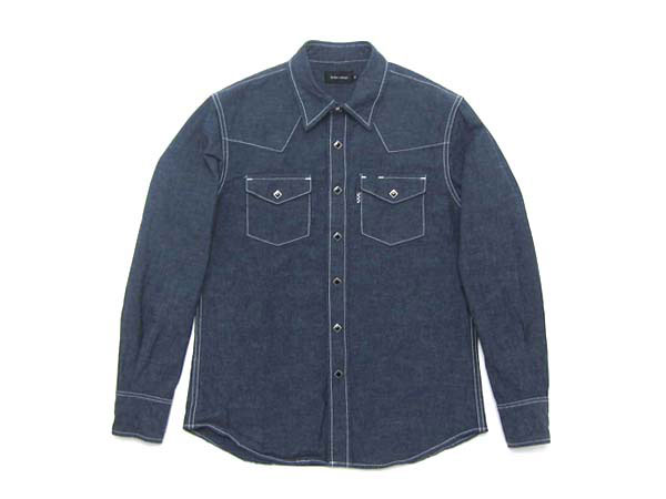 セルビッチ付 CHAMBRAY WESTERN SHIRT（セルビッチ付シャンブレーウエスタンシャツ） ダンガリーシャツロックマウントrock mounthbarcwranglerラングラーleelevi 039 sリーバイス赤耳付きワークデニムシャツアメカジ古着アメリカusa50s60s70s