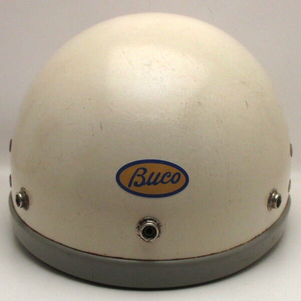 純正チンカップ付 60's BUCO SPARTAN WHITE 58cm 【海外直輸入中古品】ハーフヘルメット半キャップ半帽半ヘルブコスパルタンホワイト白色Mサイズ(3)