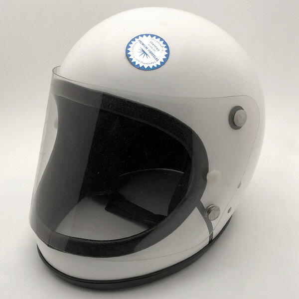 Dead Stock 新品 純正シールド付 SAFETECH RACER WHITE 57cm 【海外直輸入新古品】デッドストック 未使用品 nos フルフェイスヘルメット 族ヘル オンロード セーフテック レーサー ホワイト 白色 S～Mサイズ