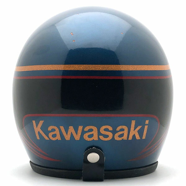 乐天商城 - KAWASAKI NAVY METALLIC 59cm 【海外直輸入中古品】 スモールジェットヘルメット オープンフェイス アメリカン カワサキ ネイビー 紺色 メタリック M～Lサイズ