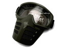 【楽天1位獲得】EMGO FACE MASK GOGGLE（エムゴフェイスマスクゴーグル）BLACK 黒ブラックフェイスガードvmxモトクロスオフロードオフ車ダートトラッカーエンデューロ花粉症防風防塵防寒排気ガス対策ジェットヘルメットサバゲーbellbuco その1