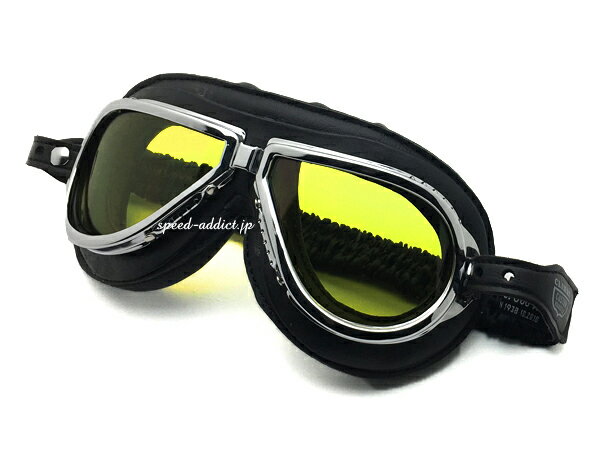 楽天SPEED ADDICT 楽天市場店CLIMAX 500 GOGGLE（クライマックス500ゴーグル）BLACK × YELLOW イエローレンズティアドロップレトロクラシックuk鉄スクーター実写映画銀魂2坂田銀時銀さん小栗旬之助ヘルメットpiaggioピアジオvespaベスパlambrettaランブレッタ60s70s