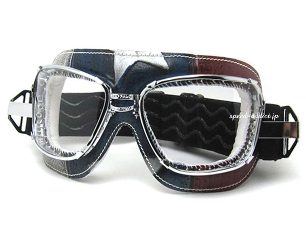 baruffaldi SUPERCOMPETITION GOGGLE AMERICA（バルファルディスーパーコンペティションゴーグルアメリカ） 星条旗柄stars&stripesアメリカンバイクアメ車米国国旗柄easy riderイージーライダーピーターフォンダレトロクラシックカー70s