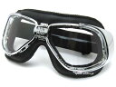 【SALE!!6/11(日)17時まで】nannini Rider GOGGLE（ナンニーニライダーゴーグル）BLACK/CHROME × ANTI FOG CLEAR 黒ブラック二眼レトロクラシックカーpiaggioピアジオvespaベスパランブレッタace cafe racerエースカフェレーサーmodsモッズrockersロッカーズ50s60s