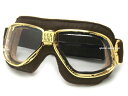 nannini Cruiser GOGGLE（ナンニーニクルーザーゴーグル）BROWN/GOLD × ANTI FOG CLEAR 茶ブラウン二眼レトロクラシックカーpiaggioピアジオvespaベスパランブレッタace cafe racerエースカフェレーサーmodsモッズrockersロッカーズuv