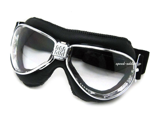 nannini TT GOGGLE（ナンニーニTTゴーグル）BLACK/CHROME × ANTI FOG CLEAR ティアドロップマン島ttレースツーリストトロフィーmanxマンクスグランプリイギリスブリテッシュ英車英国車オートバイクhalcyonハルシオンuk