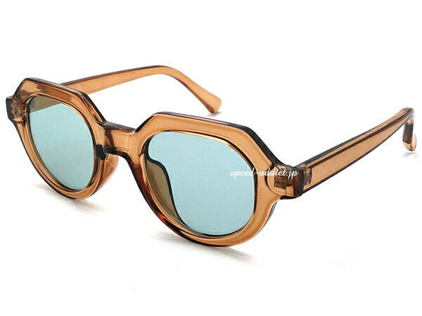 BOLD CROWN PANTO SUNGLASSʥܡɥ饦ѥȥ󥰥饹CLEAR BROWN  LIGHT GREEN ...