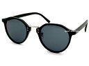 METAL BRIDGE CROWN PANTO BOSTON SUNGLASS(メタルブリッジクラウンパントボストンサングラス)艶消しBLACK/SILVER × SMOKE マット 黒縁眼鏡 スモークレンズ シンプル アクセサリー 旅行 アウトドア キャンプ 軽量 メンズ レディース(4)