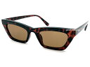 【SALE!!8/31(日)10時まで】FLAT LENS FOX SUNGLASS(フラットレンズフォックスサングラス)べっ甲 × BROWN デミ ブラウン...