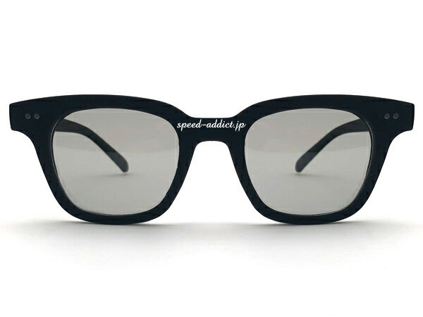 POLARIZED WELLINGTON RUBBER FRAME SUNGLASS（偏光ウェリントンラバーフレームサングラス）艶消しBLACK × LIGHT SMOKE マットブラック ライトスモーク 偏光レンズ 黒ぶち カジュアル シンプル レジャー ドライブ ゴルフ 軽量 紫外線対策