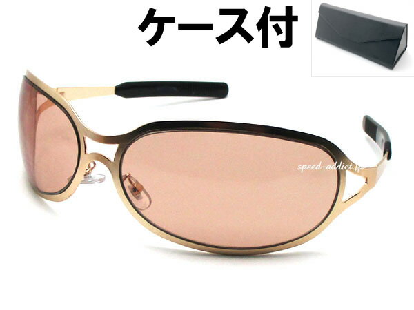 METAL OVAL SUNGLASS（メタルオーバルサングラス）艶消しGOLD × LIGHT BROWN + メガネケース BLACK 金ゴールドフレームブラウンレンズlenny kravitzレニークラビッツhideモデルx japanヒデhydeメタルフレームビッググフレームハリウッド