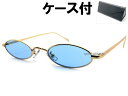 METAL NARROW OVAL SUNGLASSi^i[I[oTOXjGOLD ~ LIGHT BLUE + KlP[X BLACK S[hCgu[FJ[YɒBዾKl߂˃^t[גVFCvOJbgACEFAuvJbg