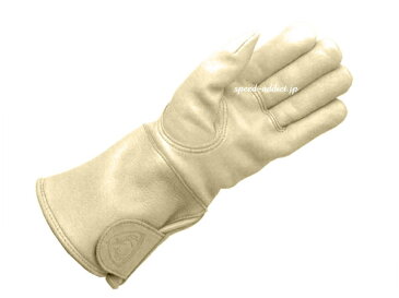 CHURCHILL GLOVE GAUNTLET CGTW(チャーチルグローブガントレット)CREAM クリーム乳白色裏地あり防寒冷地仕様秋用冬用耐風耐雨鹿革本革ディアスキンスクーター自動二輪カフェレーサーrockersロッカーズcaferacerプレーン手袋レザーアメリカン