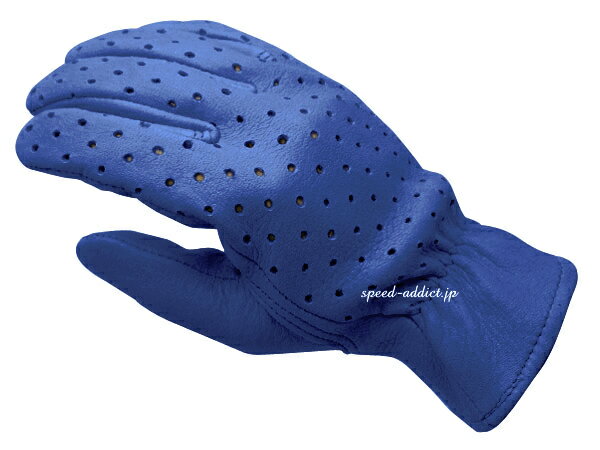 CHURCHILL GLOVE PUNCHING CA チャーチルグローブパンチングCA ELECTRIC BLUE エレクトリックブルー青色裏地なし裏地無し鹿革ディアスキン本革防風防春用春夏用サマーグローブ穴付き穴あき耐風…