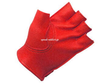CHURCHILL GLOVE FINGERLESS OT(チャーチルグローブフィンガーレスOT)RED 赤レッド鹿革本革春用春夏用サマーグローブ穴付き穴あき指切り指ぬき指なし指無しハーフフィンガーハーフグローブバイク用手袋レザーグローブサバゲーコスプレ