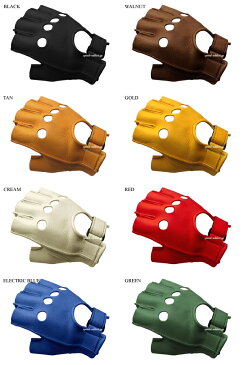 CHURCHILL GLOVE FINGERLESS OT(チャーチルグローブフィンガーレスOT)RED 赤レッド鹿革本革春用春夏用サマーグローブ穴付き穴あき指切り指ぬき指なし指無しハーフフィンガーハーフグローブバイク用手袋レザーグローブサバゲーコスプレ