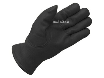 CHURCHILL GLOVE(チャーチルグローブ)BLACK 黒ブラック裏地なし裏地無し鹿革鹿皮ディアスキン本革本皮防風防雨防春用夏用春夏用秋用耐風耐雨定番バイク用手袋レザーグローブアメリカ製usa製シンプル男性用メンズ男女兼用ユニセックス