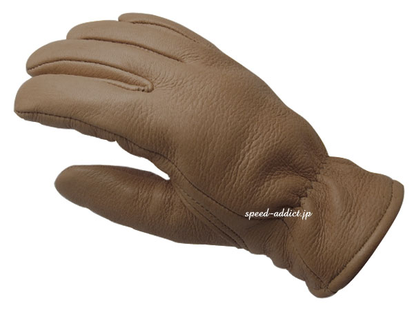 楽天SPEED ADDICT 楽天市場店CHURCHILL GLOVE（チャーチルグローブ）WALNUT ウォルナットウォールナット茶色ブラウン裏地なし裏地無し鹿革ディアスキン本革防風防雨防春用夏用春夏用秋用耐風耐雨定番バイク用手袋レザーグローブアメリカ製usa製シンプルメンズ男性用