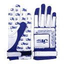 JT Racing USA VINTAGE RACING GLOVE(JTレーシングUSAビンテージレーシンググローブ)WHITE × BLUE 白 ホワイト 青 ブルー mxグローブ off road レザー 革 クッション レース vmx ビンテージモトクロス ミニモト 柄 ロゴマーク 90s(2)