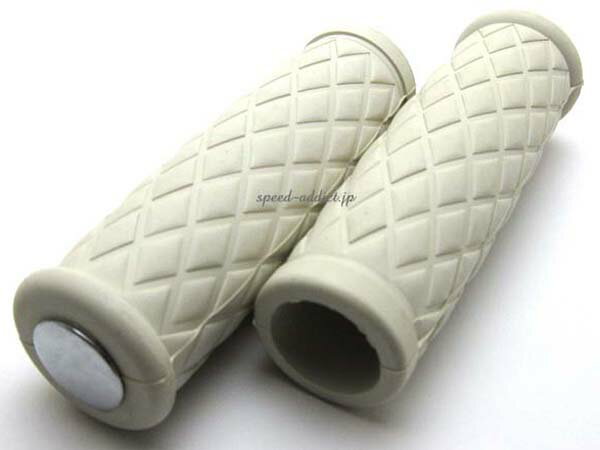 Nice!Motorcycle DIAMOND GRIP（ナイスモーターサイクルダイヤモンドグリップ）WHITE インチバー用 白インチ用ハーレー用ハンドル交換カスタム改造汎用輸入車用アメリカンバイクエボスポーツスターダイヤグリップタルグリップタル型樽型