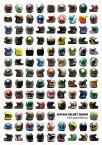 VINTAGE HELMET POSTER（ビンテージヘルメットポスター） スモールジェットヘルメットbellベル500-tx500txmoto3モト3starスターbucobabyベビーブコsmallスモールブコextraエクストラブコsmileスマイルブコmchalマックホールブリキ看板70s