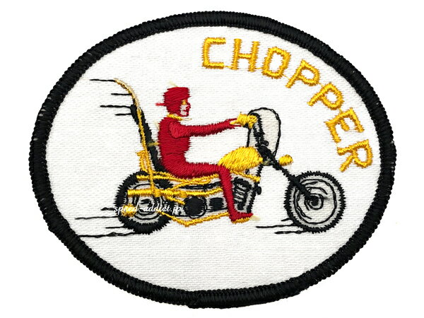 70 039 s VINTAGE CHOPPER WAPPEN（70sビンテージチョッパーワッペン） 【海外直輸入新古品】アメリカ製usa製アイロン刺繍サイドバルブフラットヘッドナックルヘッドパンヘッドショベルヘッドアメリカンバイクウエストコーストチョッパーズ