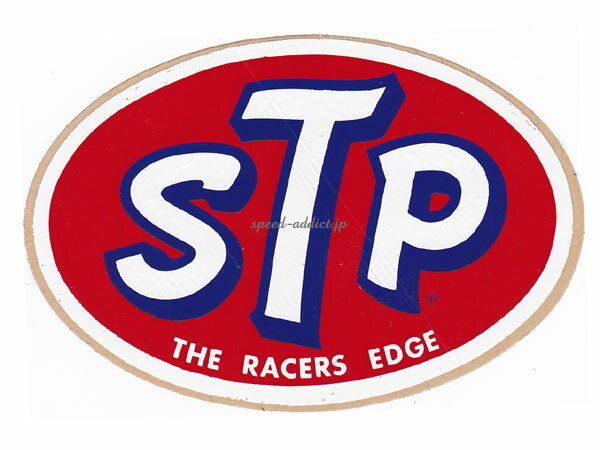 70's VINTAGE STP Sticker（70sビンテージSTPステッカー）THE RACERS EDGE 65mm×100mm 【海外直輸入新古品】当時物デカールシールレースレーシングモーターオイルカンパニーアメリカンモーターサイクルcastroliteカストロールmooneyes