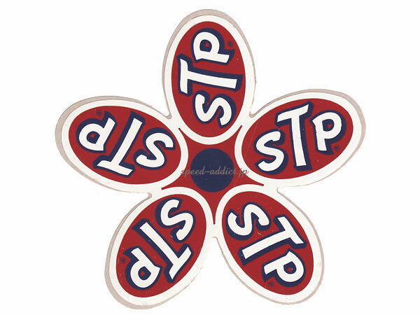 60 039 s VINTAGE STP Sticker FLOWER POWER（60sビンテージSTPステッカーフラワーパワー）100mm×100mm 【海外直輸入新古品】nascarナスカーindy500インディ500indycarインディカーデカールsticker60s70sカスタムアメリカ雑貨年代物当時物