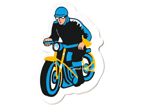 60 039 s CLASSIC BIKER Sticker（60sクラシックバイカーステッカー） 95mm×60mm 【海外直輸入新古品】デカールシールdead stockデッドストック当時物アメリカンバイクusaボバーindian motorcycleインディアンモーターサイクル陸王メグロ50s