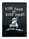 楽天SPEED ADDICT 楽天市場店CHECKER RABBIT 車検証ケース（チェッカーラビット） BLACK × WHITE 車検証入れ 車検証ホルダー 書類入れ 自賠責保険証 任意保険 自動車保険 収納 名刺入れ サイドバッグ リアボックス うさぎ 富士重工 ラビットスクーター 鉄スクーター