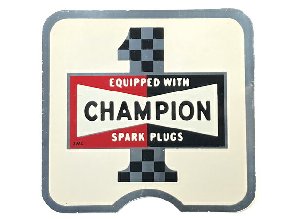 70 039 s VINTAGE CHAMPION 1 Sticker（70sビンテージチャンピオン1ステッカー）CHEKER 1 【海外直輸入新古品】デッドストックdead stock当時物アメリカ製usa製nascarナスカーindy500carインディカーhot rodホットロッドレースレーシング