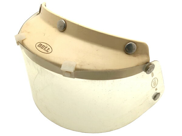 VINTAGE BELL 540 SHIELD VISOR（ビンテージベル540シールドバイザー）WHITE×CLEAR 【海外直輸入中古品】白ホワイトクリアークリヤーbell star 120ベルスター120usa製アメリカ製当時物520500510530screenスクリーン60s70s