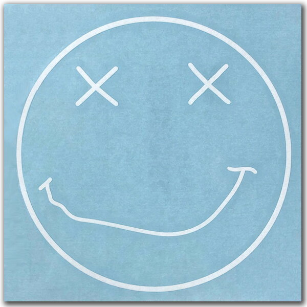 GRUNGE SMILE إå Cutting Stickerʥ󥸥ޥ륫åƥ󥰥ƥåWHITE  ǥ ...