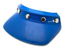 70's VINTAGE VISOR 5snap(70sビンテージバイザー5スナップ)BLUE 青色 ブルー 5点ホック shield シールド ユニバーサル 当時物 汎用 ジェットヘルメット オフロード オフ車 bell ベル 500tx r-t 泥除け 雨除け 日除け オートバイ 旧車