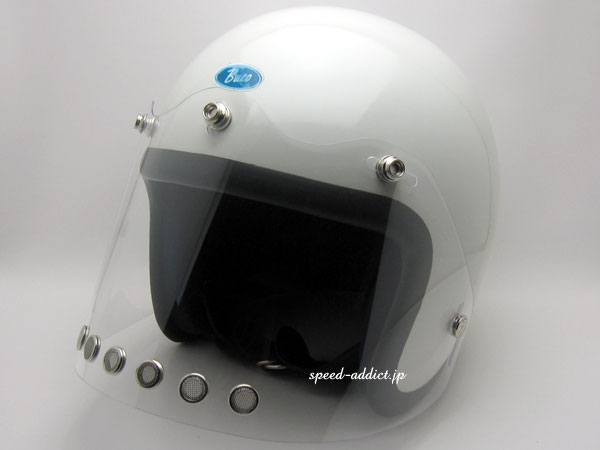 BOB HEATH VISORS VENTILATION FLAT SHIELD（ボブヒースバイザーベンチレーションフラットシールド）CLEAR クリアー透明通気口カスタムコンペ保護スクリーンガードジェットヘルメット防風防塵防寒防雨防雪対策装着