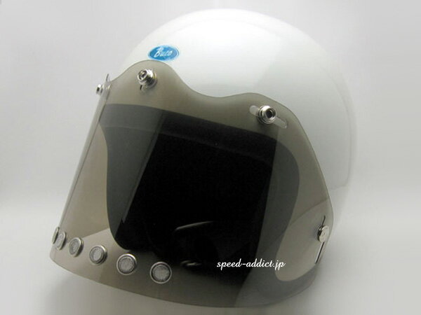 BOB HEATH VISORS VENTILATION FLAT SHIELD（ボブヒースバイザーベンチレーションフラットシールド）SMOKE スモーク通気口通気孔カスタムコンペ保護スクリーンガードジェットヘルメット汎用防風uvカット紫外線対策