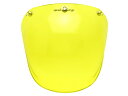 BUBBLE SHIELD（バブルシールド）YELLOW 黄色イエロー保護スクリーンガードジェットヘルメットビンテージヘルメット防風防塵防寒防雨プロテクター定番半帽半ヘル半キャップハーフヘルメットフルフェイス汎用3スナップユニバーサル60s70s