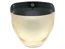 70's VINTAGE TRIM BUBBLE SHIELD(70sビンテージトリムバブルシールド)BLACK × CLEAR ブラック クリア ヘルメットシールド フェイスシールド 保護 防風 防寒 防雨 3スナップ uvカット 3点ホック ユニバーサル レトロ プロテクター
