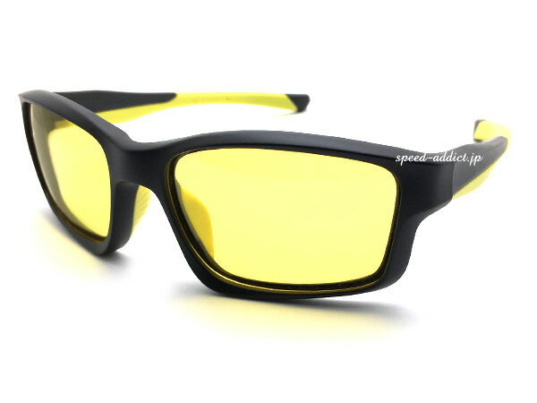 POLARIZED SPORT RUBBER TEMPLE SUNGLASS（偏光スポーツラバーテンプルサングラス）艶消しBLACK × 偏光YELLOW マットブラック黒イエロー黄色偏光レンズバイカーシェード西日対策ドライブ釣りマラソンジョギング