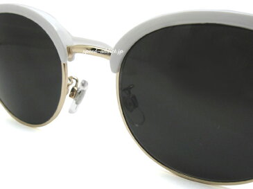 【SALE!!9/13(日)17時まで】BOSTON SIRMONT BROW SUNGLASS（ボストンサーモントブロウサングラス）WHITE × SMOKE 白ホワイト定番ベーシックトレンド流行uvカット紫外線カットレトロクラシカルボスリントンシェイプ型メンズレディース男女兼用