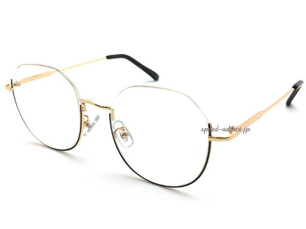 UNDER RIM SUNGLASS（アンダーリムサングラス）GOLD/BLACK × CLEAR ゴールド金ブラック黒クリアレンズ透明伊達眼鏡メガネめがね下縁フレームハーフリム逆ナイロールアイウェアuv紫外線カット男女兼用ユニセックス