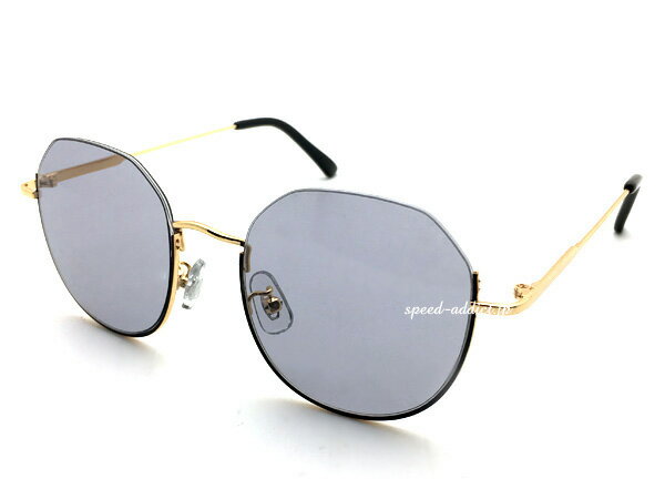 UNDER RIM SUNGLASS（アンダーリムサングラス）GOLD/BLACK × LIGHT SMOKE ゴールド金ブラックライトスモークレンズ眼鏡メガネめがね下縁フレームハーフリム逆ナイロールアイウェアuv紫外線カット個性的小顔効果