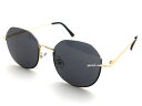 UNDER RIM SUNGLASS（アンダーリムサングラス）GOLD/BLACK × SMOKE ゴールド金ブラックスモークレンズ眼鏡メガネめがね下縁フレームハーフリム逆ナイロールアイウェアuv紫外線カット男女兼用ユニセックス小顔効果