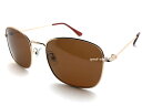 【SALE!!8/31(日)10時まで】POLARIZED METAL SQUARE SUNGLASS(偏光メタルスクエアサングラス)艶消しGOLD × 偏光B...