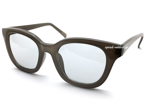 楽天SPEED ADDICT 楽天市場店WELLINGTON SUNGLASS for JAPANESE（ウェリントンサングラスforジャパニーズ）GRAY × LIGHT SMOKE グレーカラーフレームスモークレンズ伊達メガネ伊達眼鏡伊達めがねダテメガネだてめがね定番トレンド流行uvカット紫外線カットメンズ