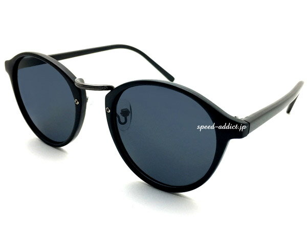 BOSTON SUNGLASS for JAPANESE SUNGLASS（ボストンサングラスforジャパニーズ）艶消しBLACK/GUNMETAL × SMOKE マットブラック黒ガンメタルスモークレンズ眼鏡メガネめがね日本人向けアジアンフィットレトロクラシカル定番クラシカルuv