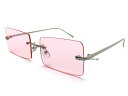 楽天SPEED ADDICT 楽天市場店FLAT LENS SQUARE SUNGLASS（フラットレンズスクエアサングラス）SILVER × PINK 銀シルバーピンクゼロカーブ流行トレンドコーディネートスタイルファッショナブルデザイン旅行リゾートレジャーライブ夏フェスプールサイドドライブuv