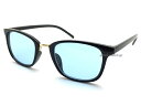 METAL COMBI SQUARE WELLINGTON SUNGLASS（メタルコンビスクエアウェリントンサングラス）BLACK/GOLD × LIGHT BLUE ブラック黒ゴールド金色ライトブルー水色青ポップ個性派夏レジャーお出かけ旅行夏フェスライブライヴストリート花粉症