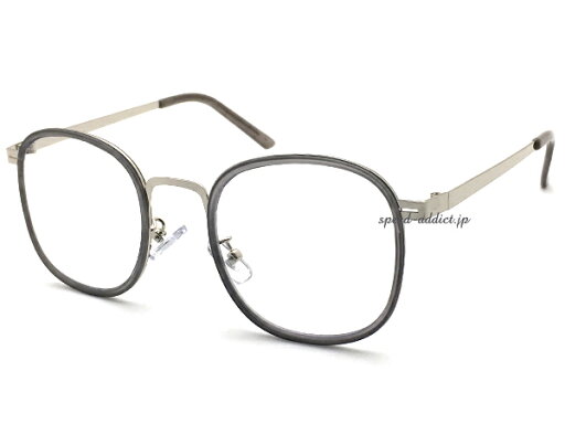 METAL SQUARE SUNGLASS(メタルスクエアサングラス)GRAY/SILVER × CLEAR グレー灰色シルバーフレーム眼鏡メガネめがねおしゃれスクエアフレーム透明レンズ紫外線対策カジュアル個性的スマートかっこいいコンビネーションフレーム METAL SQUARE SUNGLASS(メタルスクエアサングラス)GRAY/SILVER × CLEAR グレー灰色シルバーフレーム眼鏡メガネめがねおしゃれスクエアフレーム透明レンズ紫外線対策カジュアル個性的スマートかっこいいコンビネーションフレーム