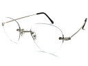 TWO POINT RIMLESS BOSTON SUNGLASS（ツーポイントリムレスボストンサングラス）SILVER × CLEAR シルバー銀色クリア透明カジュアルレトロ大人かわいい伊達メガネイメンズレディース定番ベーシックuvカット紫外線カットスタイリッシュ